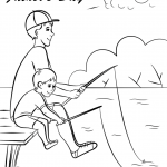 Father and Son Fishing Together