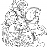 Św. Jerzy i smok pędzla