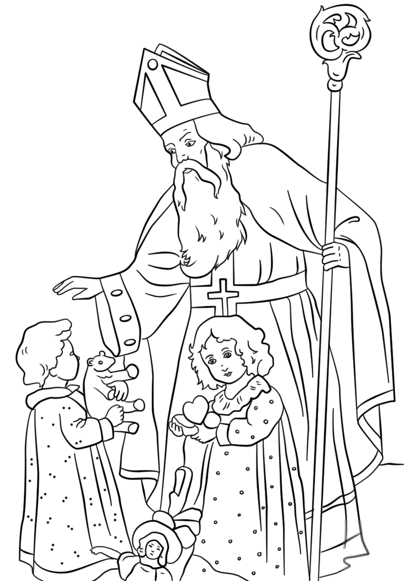 St. Nicholas Greets Children