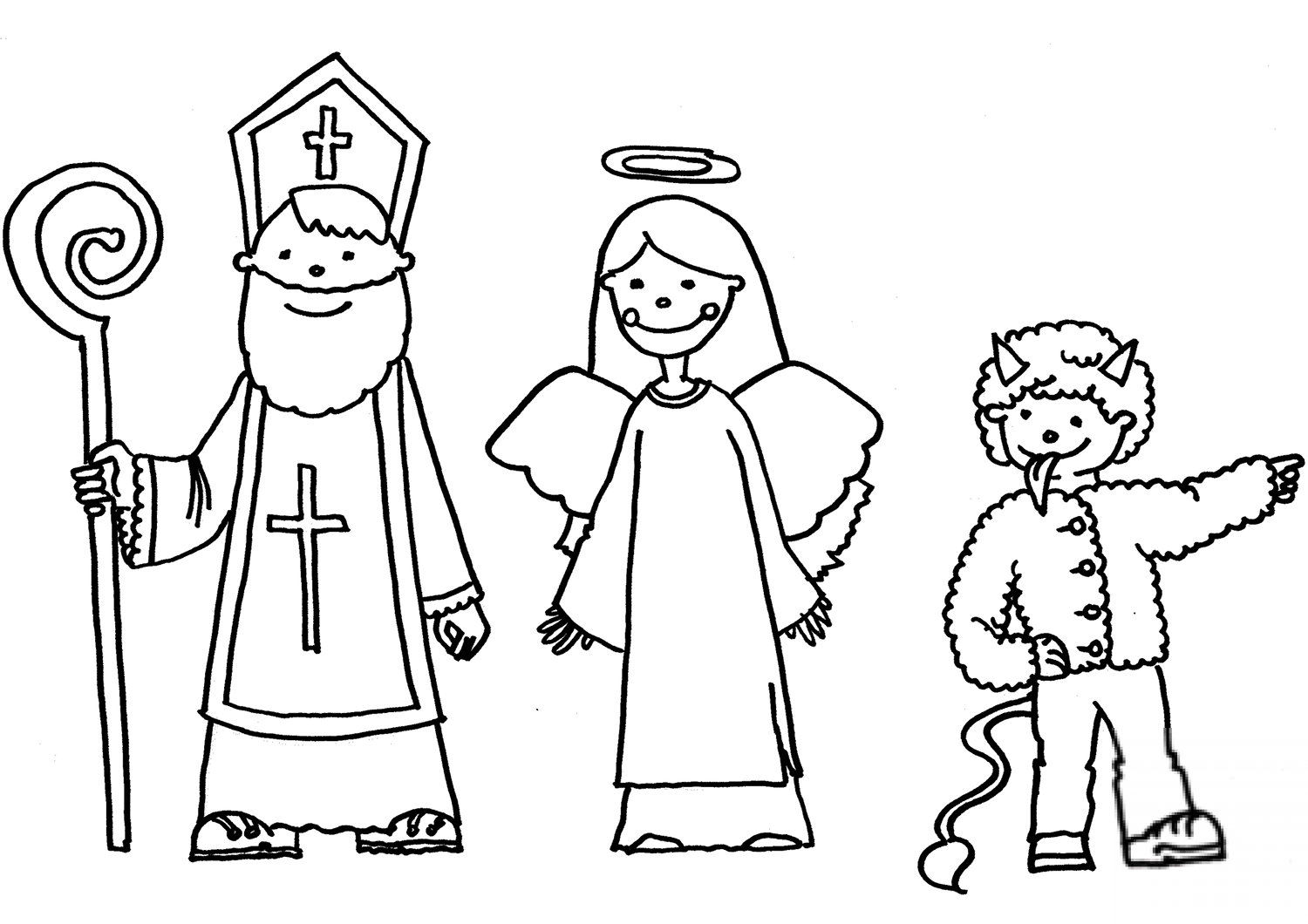 St. Nicholas, Angel, and Devil