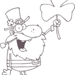 Wesoły krasnoludek z czterolistną...