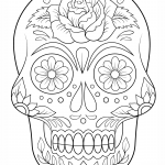 Czaszka z cukru z kwiatami