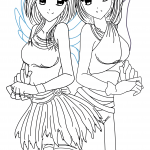 Yin and Yang Anime Twins