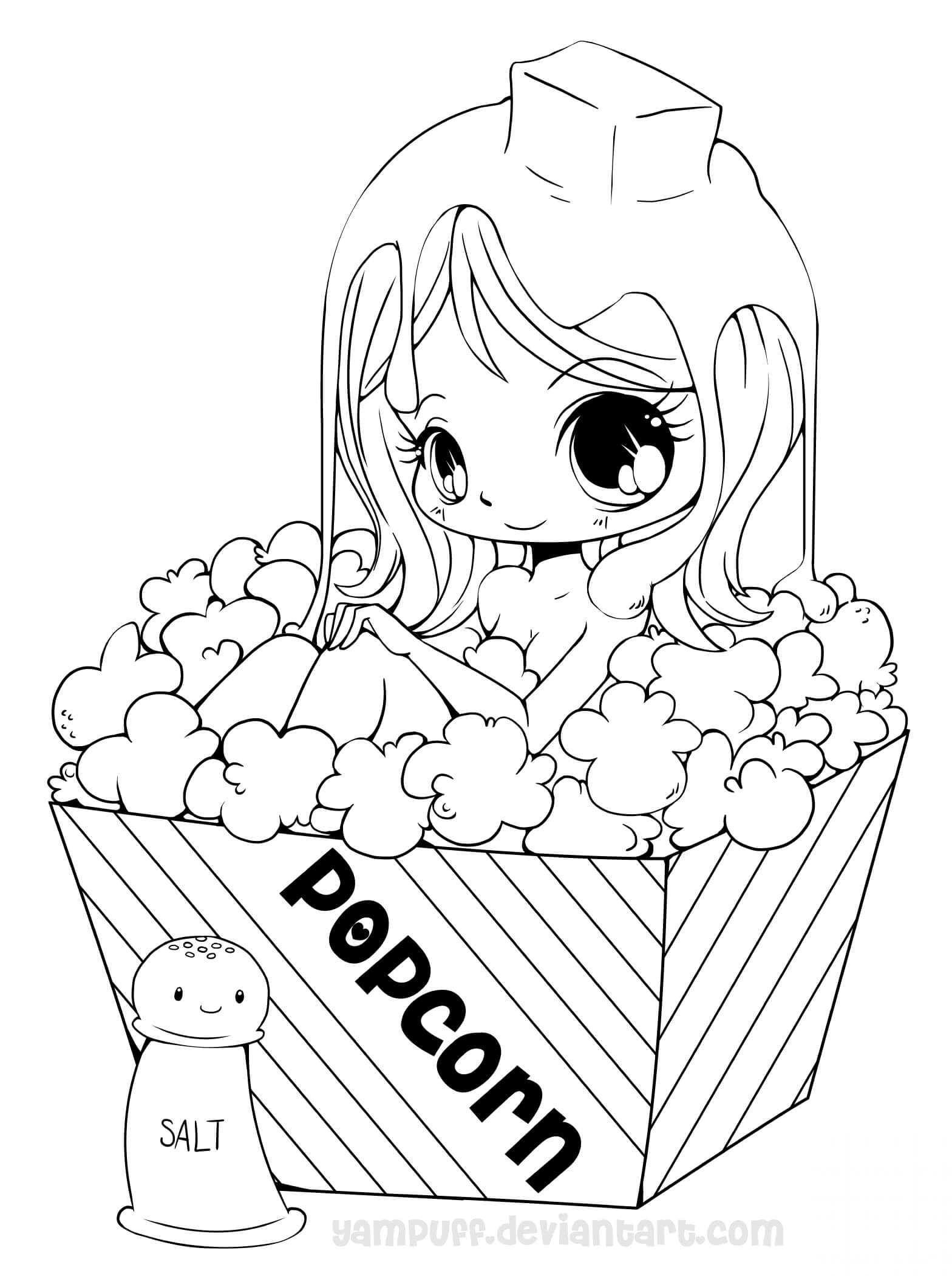 Chibi Popcorn Girl