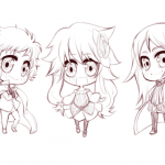 Anime Chibi Characters by Gabriela...