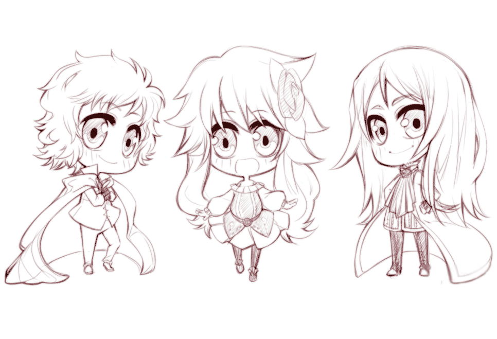 Anime Chibi Characters by Gabriela...