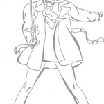 Dziewczyna pin-up z patykiem