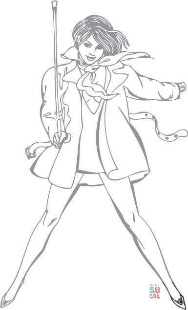 Dziewczyna pin-up z patykiem