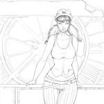 Dziewczyna Pin-up za ogromnym...