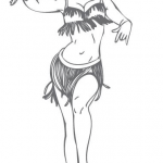 Tańcząca dziewczyna z hula hop