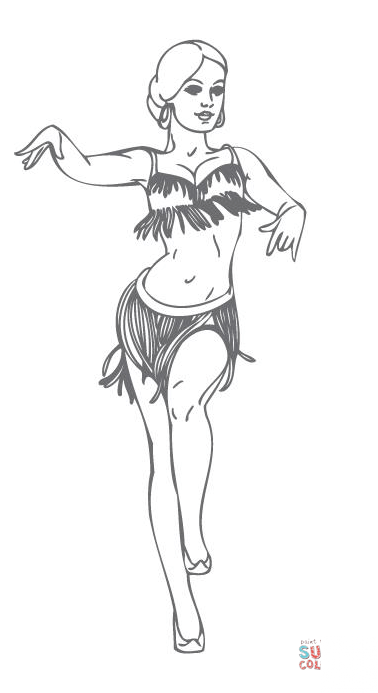 Tańcząca dziewczyna z hula hop