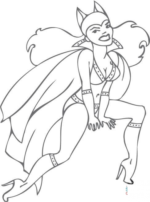 Kobieta nietoperz pin-up