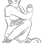 Ćwicząca dziewczyna pin-up