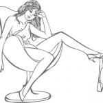 Zrelaksowana kobieta trzymająca...