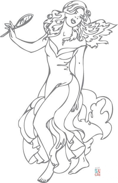 Tańcząca kobieta z lustrem