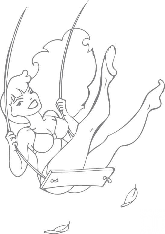 Kołysząca się dziewczyna pin-up