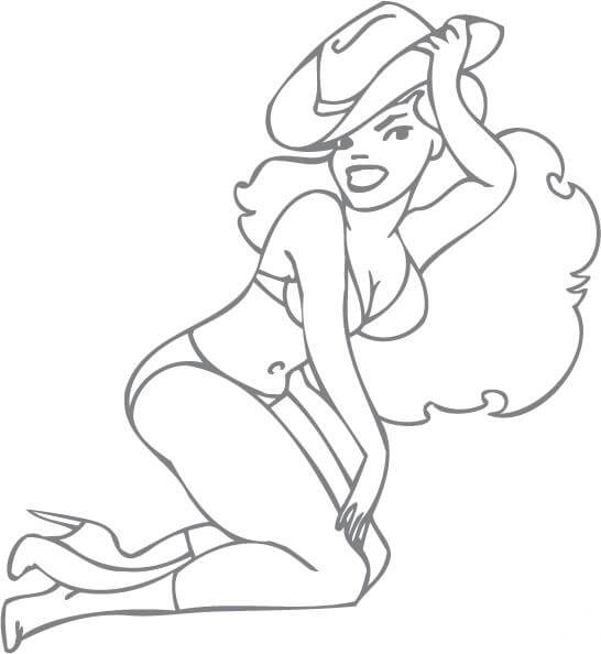 Kowbojka pin-up