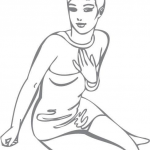 Dziewczyna pin-up w krótkich włosach