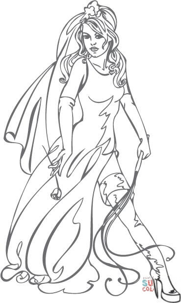 Pin-up panna młoda trzymająca bat i...