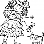 Dziewczynka bawiąca się ze swoim...