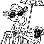 Opalająca się dziewczynka