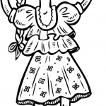 Dziewczynka zrywająca kwiaty