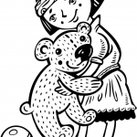 Dziewczynka trzymająca dużego...