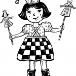 Dziewczynka przebrana za błazna