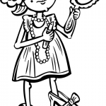 Dziewczynka robiąca sobie makijaż