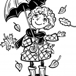 Dziewczynka trzymająca parasolkę...