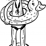 Pływająca dziewczynka