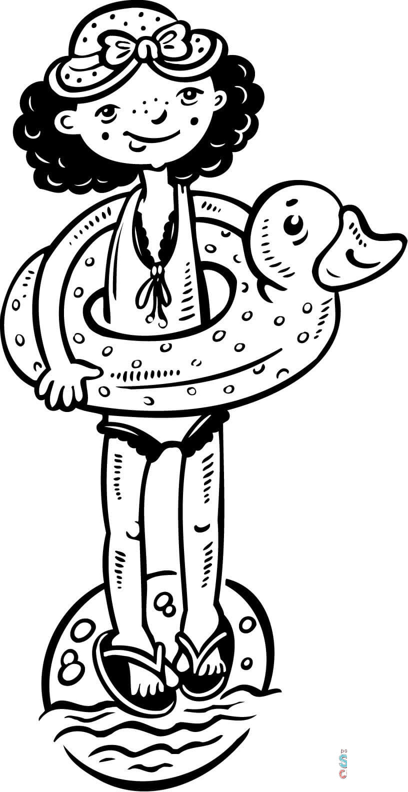 Pływająca dziewczynka