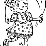 Dziewczynka skacząca na skakance