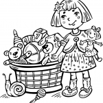 Dziewczynka ze swoim koszem pełnym...