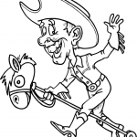 Kowboj na koniku zabawce