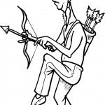 Rdzenny amerykanin z łukiem