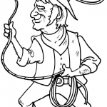 Kowboj rzucający lasso