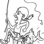 Indianin uderzony przez rybę