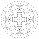 Easter Mandala with Bunny and Eggs
