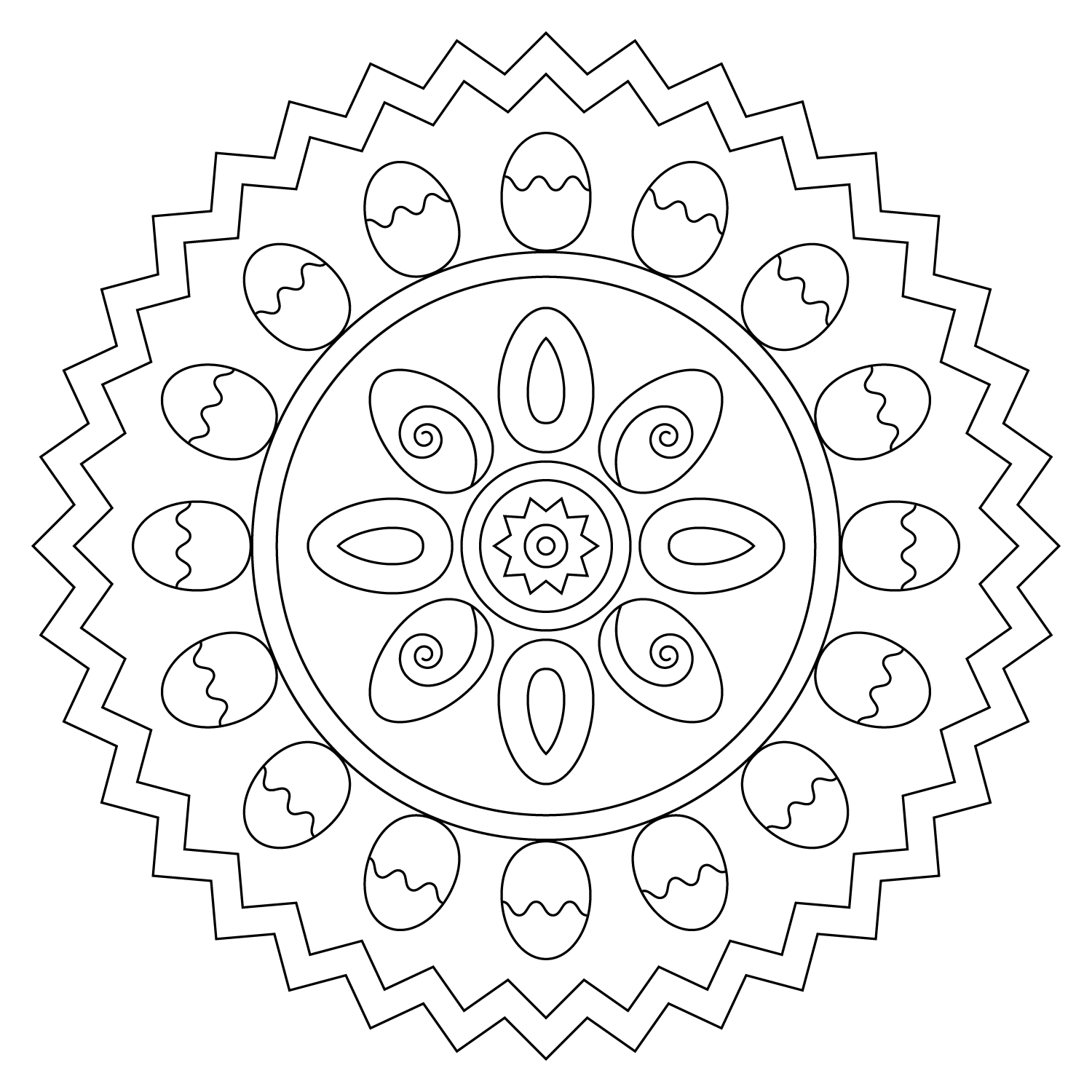 Easter Mandala with Eggs