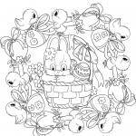 Easter Mandala with a Busket,...