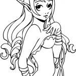 Dziewczynka elf z długimi włosami