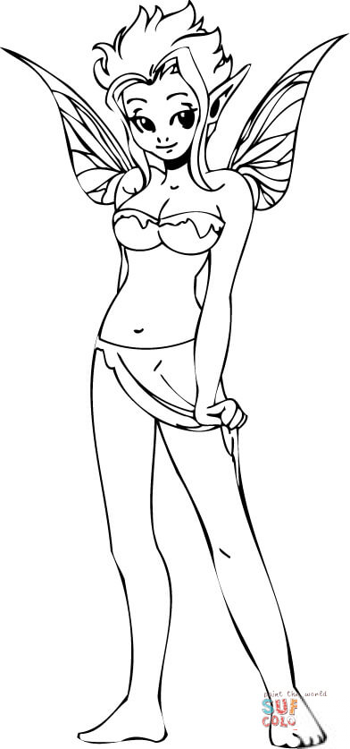 Stojąca dziewczynka elf