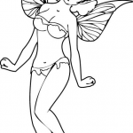 Dziewczynka elf w powietrzu