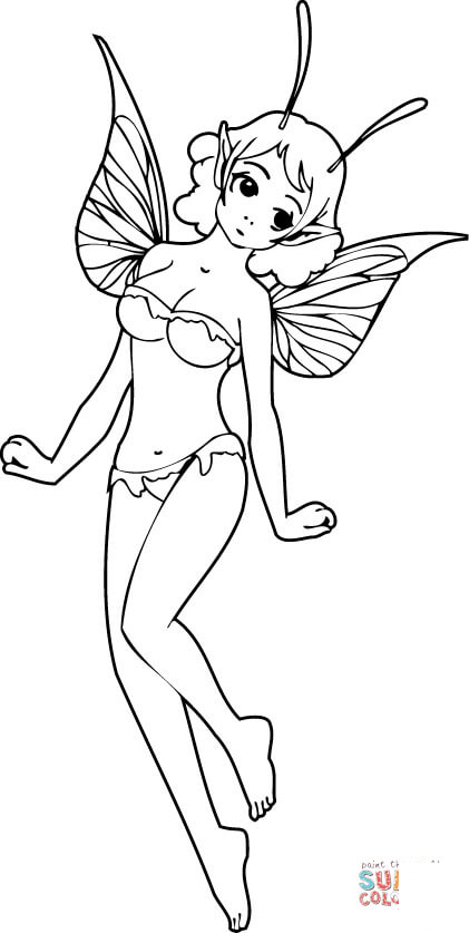 Dziewczynka elf w powietrzu