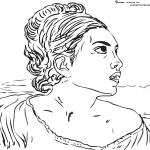 Dziewczyna siedząca na cmentarzu,...