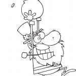 Szczęśliwy krasnoludek biegnący z...