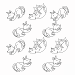 Cute Fox Cub Pattern