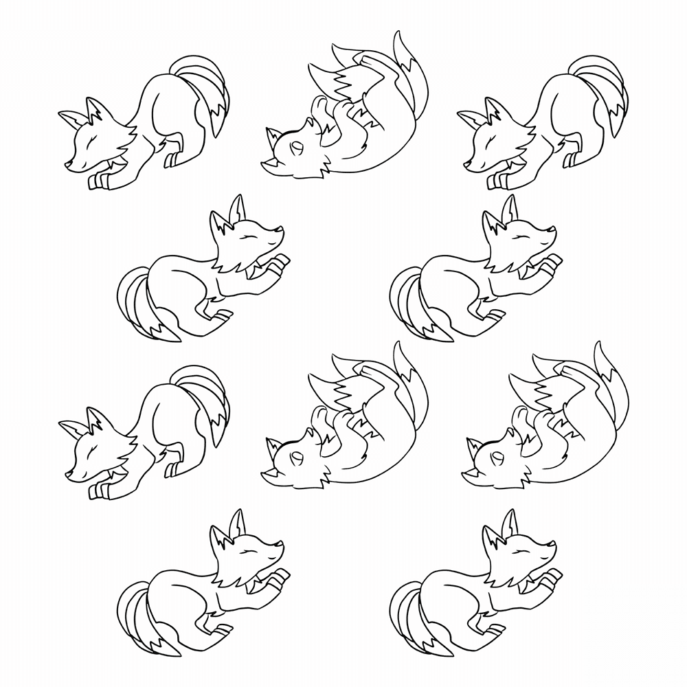 Cute Fox Cub Pattern