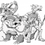 Two DND Kobolds and Giant Badger